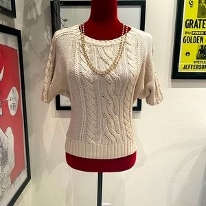 “Loft” sweater tee organic cotton. Cream color.